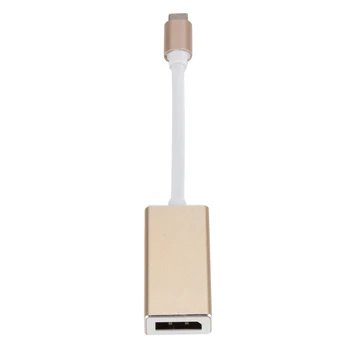 Grwibeou USB-C USB 3.1 TIP-C a DP Display Port Converter Cable Hub Video AV, Cablu Adaptor pentru Macbook Air 12 pentru Lenovo