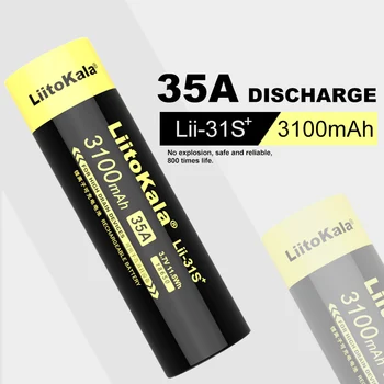 1-8PCS/LOT Nou LiitoKala Lii-31 18650 Acumulator 3.7 V Li-ion 3100mA 35A Baterie de Putere mare Pentru Dispozitive de Scurgere.