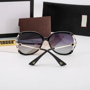 Brand de Top Jumătate Cadru ochelari de Soare Femei Culoare Polarizate Gradient de Ochelari Doamna Designer de Moda Rotund Ochelari de UV400 Gafas de sol