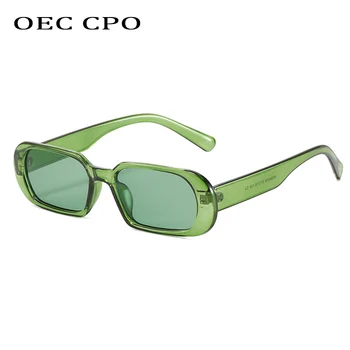 OEC CPO Dreptunghi Colorate Lentile de ochelari de Soare Femei Personalitate Epocă Ochelari de Soare pentru Femei de Moda Ochelari de vedere Ochelari de Steampunk