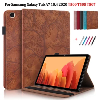 Tableta Funda Pentru Samsung Galaxy Tab A7 2020 Caz T500 T505 T507 Grava Copac Flip Cover Portofel Pentru Samsung Tab A7 Caz 10.4 inch