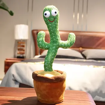 Cactus Jucărie de Pluș Electronice se Agită Dans Jucarie cu Cantec de Pluș Drăguț Dans Cactus Educație Timpurie de Jucărie Pentru Copii
