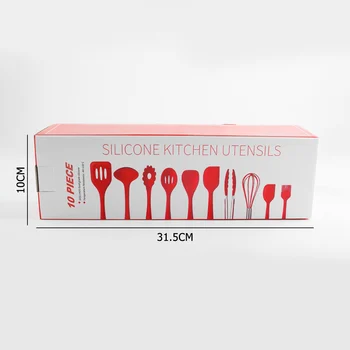 10buc Ustensile de gătit Ustensilă Set Kit Silicon Non-Toxic Vase de Gadget-uri Kit pentru Bucatarie Restaurante de Mâncare Copt