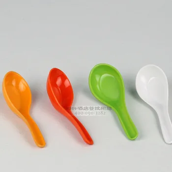 Nouă copii anti-toamna pentru copii mici linguri imitatie portelan familie linguri supa de linguri de plastic de restaurante fast-food tacamuri