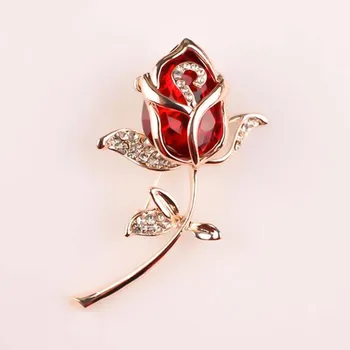 Moda Flori Pin Rever Femei Insigna 2PC Roșu Trandafir Negru Metal de Design Brosa Ace Cuplu Cadou Romantic Dating Bijuterii de Nunta