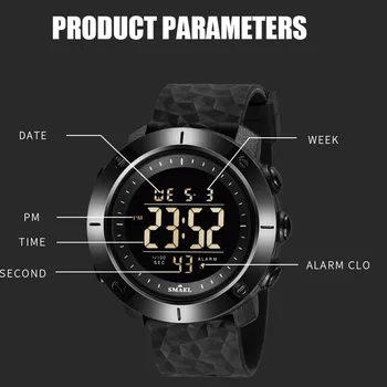 SMAEL Moda pentru Bărbați Ceasuri 2021 Brand de Lux Numere Mari Impermeabil Sport în aer liber Militare Digital Ceas Pentru Barbati reloj hombre