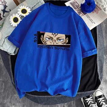 Supradimensionate tricouri Om Jujutsu Kaisen Personaj Anime Imprima O de Gât Casual cu Maneci Scurte T shirt Noi de Vara Moale Harajuku tricou