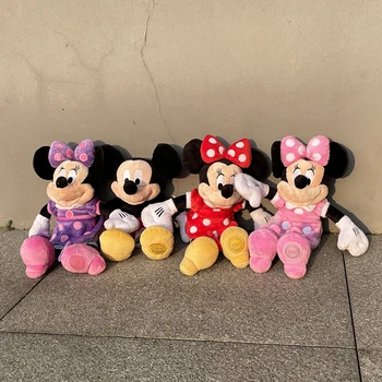 Disney 35 cm băieți roșu Mickey Mouse moale Filme jucărie de Pluș fete roz Minnie cadou jucărie