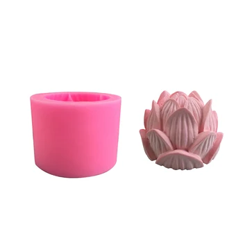 3D Floare de Lotus Forma de Silicon Mucegai DIY Lumanare Aromatherapy mulaj Sapun Meserii Decor de Soia Lumânare de Ceară Mucegai