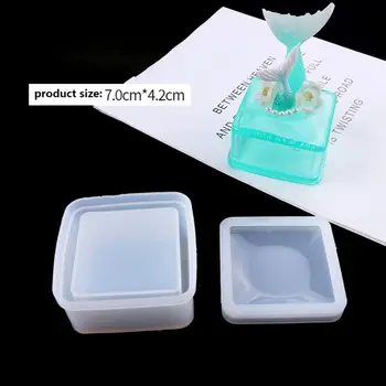 3Pcs Cristal Rășină Epoxidică Mucegai Cutie de Depozitare Turnare Mucegai Silicon DIY Instrument de Luare A0NF