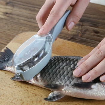 1 BUC Piele de Pește Perie Răzuire de Pescuit la Scară Perie Răzătoare Elimina Rapid Pește cuțit de Curățare Curățător de Detartraj Cu Racleta Cuțit Dispozitiv