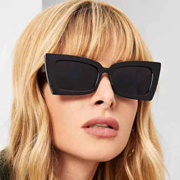 2021 Noua Moda Vintage Dreptunghi Ochelari De Soare Femei Conducere Ochelari De Soare Barbati Retro Cadru Mare Oculos Feminin De Ochelari Trendy Gafas