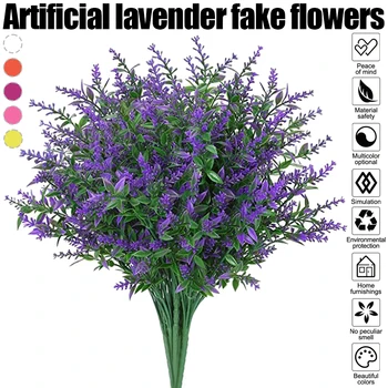 Fals Flori Artificiale Flori Reale Atinge Buchet Artificial Rezistent la UV Arbuști Plante Nu se Estompeze Faux din Plastic Acasă Garen Decoruri