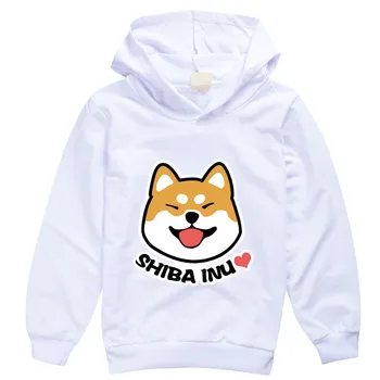 2-16Y Anime Drăguț Shiba Inu Hanorac Copii Kawaii Câini Amuzant de Desene animate Grunge Estetice Hanorace Baieti Tricou Fete Hoody Streetwear
