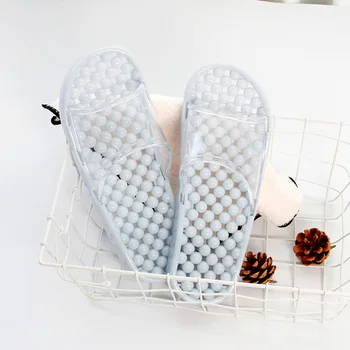 Zapatillas de masaje de acupresión para hombre y mujer, zapatillas transparentes de culoare caramelo antideslizantes para baño, sa