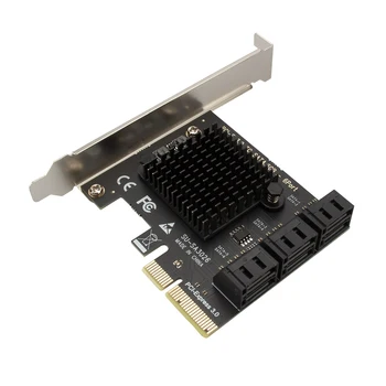 PCI-E pentru SATA3.0 placa de extensie SATA Adaptor PCIe 4 Porturi SATA III, PCI Express 3.0 X1 Controller Card de Expansiune a Adăuga Pe Card
