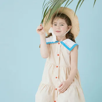 Fusta fete 2021 Noi de Vara Versiunea coreeană De Rever Fete Rochie Casual pentru Copii Printesa Rochie de Îmbrăcăminte pentru Copii