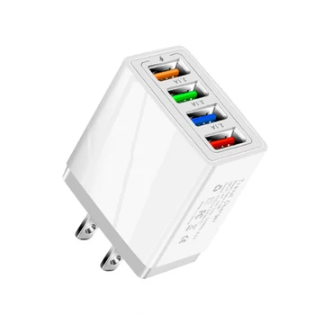 4 Porturi Rapidă Quick Charge Hub USB Încărcător de Perete Adaptor de Alimentare UE / SUA Plug de Călătorie Telefon Încărcătoare de Baterii Soclu