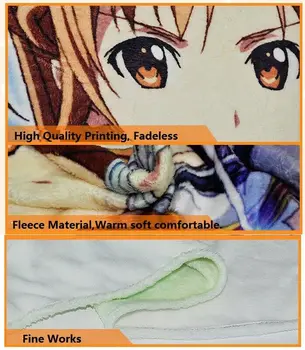 Anime Pătură de Lână și Cuverturi de pat Saezuru Tori wa Habatakanai Yashiro yaoi BL Pături pentru Paturi 200cm 100cm