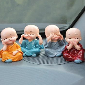 4buc/Set Auto Interioare Accesorii Papusa Creative Maitreya Rășină Cadouri Călugări Mici Buddha Kung Fu Mici Ornamente Minunate
