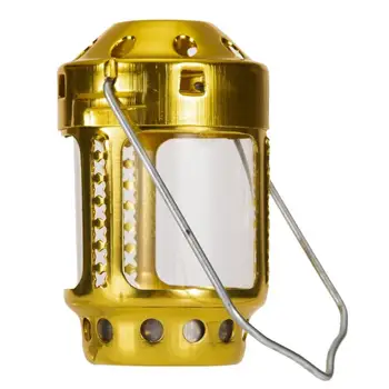 Lumânare Lanternă Mini Luminoase din Aliaj de Aluminiu Alamă Pescuit de Noapte Agățat Lampă pentru Lumânare în aer liber, Camping, Pescuit sportiv