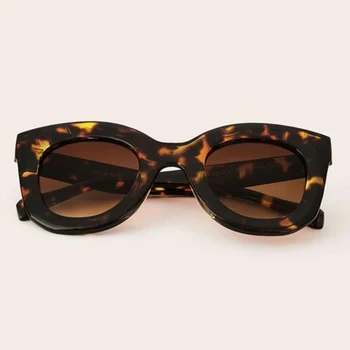 Avansate Gros PC Leopard Cadru ochelari de Soare pentru Femei Vintage Dreptunghi Ochelari de Soare Pentru Turism Litoral UV400
