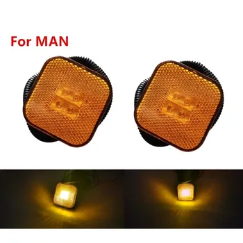 2x 2.4 inch 24V LED-uri de poziție laterale lumina pentru autocamionul MAN TGS/TGM Roții-Față, Ornamente Aripa Lămpi OEM81252606101 81252606096 81252606097