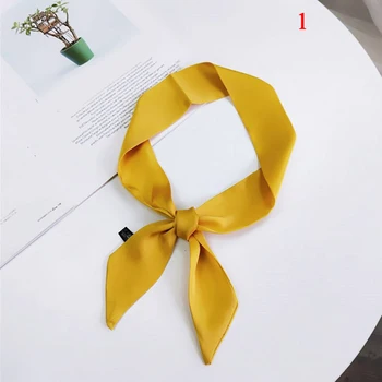 Solid De Imprimare Florale Gât Eșarfe Pentru Femei Mici Din Satin Eșarfă Cravată Moda Cap-Gât Banda De Păr Funie Lega Bratara Wrap