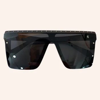 2020 Pătrat ochelari de Soare Femei Bărbați de Lux Vintage Design de Brand Nit Una Bucata ochelari de Soare Cadru Mare Oglindă Ochelari de UV400