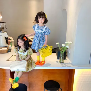 MILANCEL 2021 Vara Noi Fata Rochie coreeană Floral Maneca Scurta O-Gât Haine