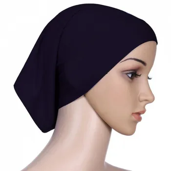 Islamice Femeile Musulmane Cap Eșarfă de Bumbac Underscarf Hijab Acoperi Headwrap Capota Simplu Hijabs