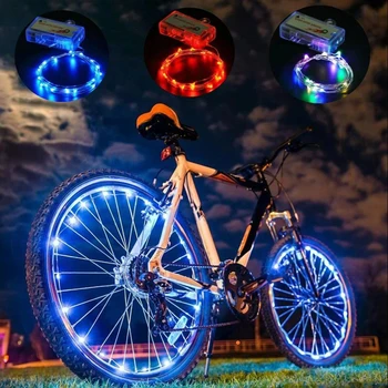 Biciclete Lumina Colorat a Vorbit Lampa de Biciclete Rutier din Sârmă de Oțel Lampa de MTB Biciclete Rutier Roata de Siguranță în Anvelope lampa de Copii Echilibru