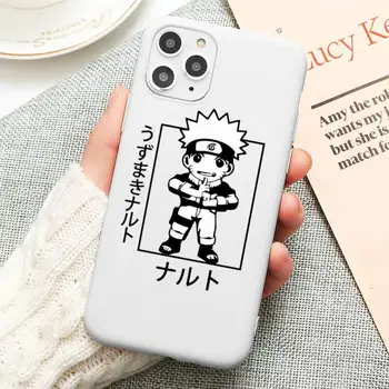 Anime Kakashi Gaara, Sasuke, Telefon Caz Pentru iphone 12 11 Pro Max Mini XS 8 7 6 6S Plus X SE XR Bomboane alb Silicon Design-Narutos