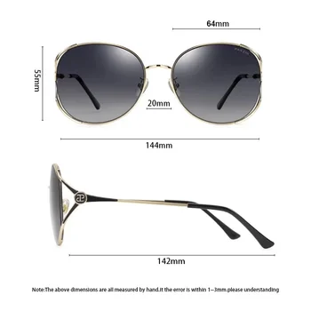 PARZIN Vintage Rotund ochelari de Soare Femei Goale de Metal Brand de Lux Nailon Lentile Doamnelor Ochelari de Soare UV400 Protecție Ochelari de 8300
