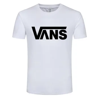 Vara Bărbați Și Femei Sport T-shirt de Imprimare Tricouri VANS O-gât cu Mânecă Scurtă de Moda Mens Simplu T-shirt pentru Bărbați Topuri