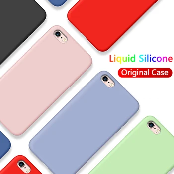 Lichid Original Caz Silicon Pentru Xiaomi Redmi Note 10 8 9 Pro Max 8T 9T 9 8A 9A 9C K40 Poco X3 NFC X2 M3 M2 F2 Caz de Telefon Moale