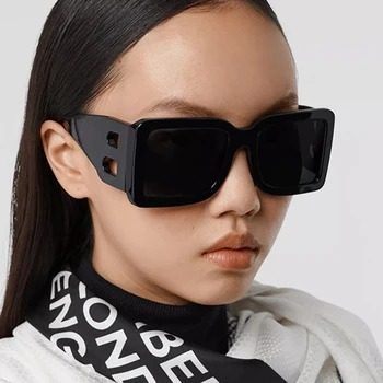 Design de Brand Pătrat ochelari de Soare Femei Supradimensionat Negru, Nuante de Stil Pentru Femei, Cadru de Mare de Moda de sex Feminin de ochelari de Soare UV400 Ochelari