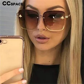 47422 Mic de Albine Pătrat Retro Fara rama ochelari de Soare pentru Bărbați și Femei de Moda Designer de Brand Umbrelă de soare Uv400 Negru Cool ochelari de Soare