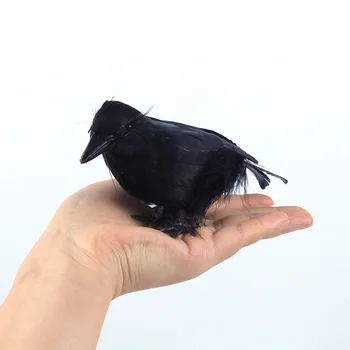 Halloween Black Crow Model Animal Realist Artificiale Fals, Pasăre, Corb Înfricoșător Recuzită Petrecere de Halloween Decoratiuni Acasă în aer liber