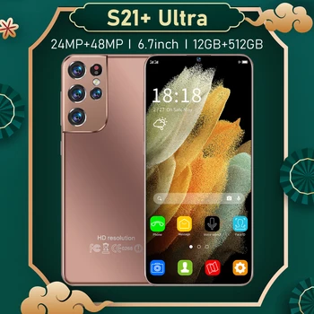 2021 Versiune Globală S21+ Ultra Smartphone 6500mAh 12+512GB 6.7 Inch Dual SIM Dual Standby Sprijinul Față ID-ul 4G 5G telefon Mobil Android
