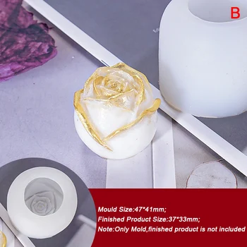 Floare Trandafir forma Silicon pentru Fondant Săpun 3D Tort Mucegai Prajitura cu Jeleu Bomboane de Ciocolată Decorare Instrument de Copt Matrite