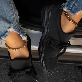 Femei Pantofi Casual Vulcanizat Pantofi Ochiurilor De Plasă Platforma Pantofi De Sport, Pantofi De Funcționare Respirabil Du-Te De Mers Pe Jos Pantofi Femei Adidas Plus Dimensiunea 43