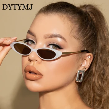 DYTYMJ 2021 Ochi de Pisica ochelari de Soare pentru Femei Brand de Lux Ochelari Pentru Femei/Bărbați Metal Ochelari de vedere Femei Cateye Gafas De Sol Hombre Para