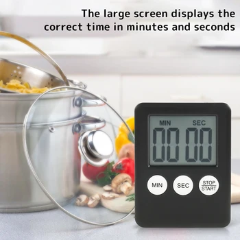 Super-Subțire LCD Ecran Digital Timer Bucătărie Pătrat Bucătărie Acasă Mini Alarma Numărătoarea inversă Magnet Somn Ceas Cronometru Cronometru Ceas