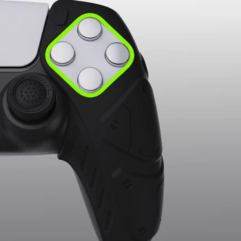 PlayVital Ediție Silicon Moale Caz Mânere din Cauciuc Piei cu Thumbstick Capace pentru PS5 Controller