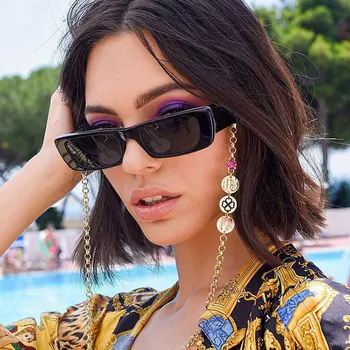 201 Populare de Moda Mic Pătrat ochelari de Soare Femei Vintage Leopard Jeleu de Culoare Ochelari de Oameni Trend Ochelari de Soare Nuante UV400