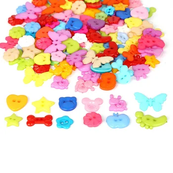 50Pcs/Lot Plastic Butoane de Cusut Aleatoriu Amestecate pentru Scrapbooking Păpuși Haine pentru Copii Îmbrăcăminte Decora DIY Accesorii de Îmbrăcăminte