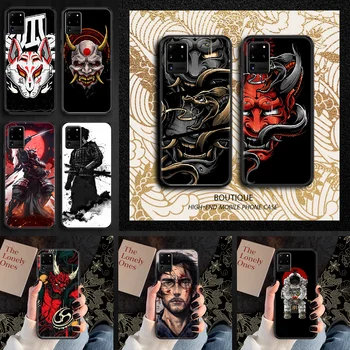 Samurai japonez oni masca caz de Telefon Pentru Samsung Galaxy Nota 4 8 9 10 20 S8 S9 S10 S10E S20 Plus UITRA Ultra negru 3D shell