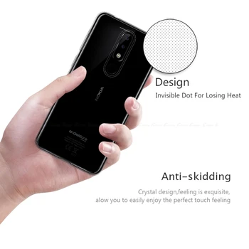 Silicon Transparent UltraThin Clar Complet Moale husa de Protectie Pentru Nokia 23 M 5.4 3.4 C1 X5 X6 X7 2018 TPU Caz Înapoi