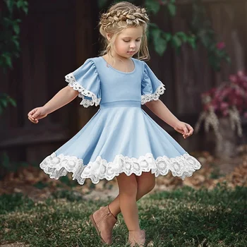 2021 Noi Copii Rochii Pentru Fete Rochie De Vara Fetita Dantela Haine De Printesa Rochie De Fete Dress Fată Copilul Rochii Dantela
